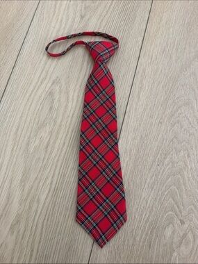 Classic Red Plaid Men's Tie